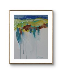 MONA VIVAR 12×9 Abstract Expressionism Painting – Contemporary Home Art