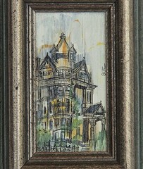 Sue Tushingham McNary Miniature Framed Hand Painted And Signed Lithograph