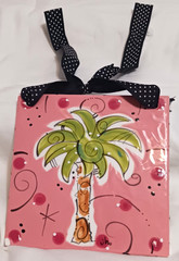 JBW 2004 Signed Hand Painted Palm Tree 6 x 6″ Enamel Square Charleston Art Piece