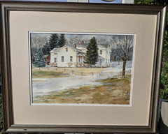Hudson Ohio Listed Hilary H. Sheeter 1930-2018 Original Watercolor Mansion House