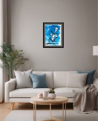 Original Dancing Dog Painting Whimsical Cartoon Art Acrylic „Snoopy Dance 2“