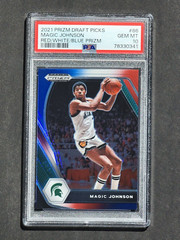 Magic Johnson 2021 Panini PSA 10 / 1990 NBA Hoops PSA 8 / Painting – Legend
