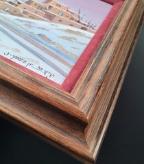 New Mexico Navajo Artist John Yazzie Original Winter 1988 Painting Framed 11×8