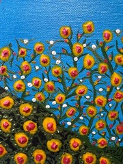 Floral Farewell “ A Womens Garden of Dreams“ 24x20x3/4 in. Hand painted canvas