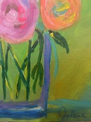 Floral Beauty: Original Painting, Abstract Flowers 11×14 Home Decor