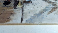 OLD FRANCE PAINTING FRENCH PARIS SNOWFALL FRANCESCO TAMMARO Frankreich malerei