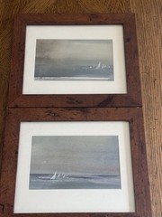 Judith Krieger “Late On The Day” Watercolor Lot Of 2 7 1/2 X 4 1/2”
