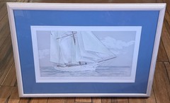 William Westenhaver Watercolor Print Topsail Schooner 15/200 Framed 25.5×17.25in