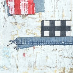 Original Framed Mixed Media Modern Art Collage Painting 12×18 „Culture“