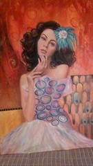 Belle Original Oil painting by Oksana Grineva