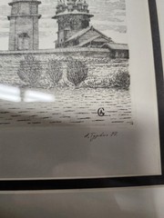 2 Original Etching Kizhi Island Church of Transfiguration Russia Signed Limited