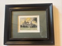 Rare Russian Watercolor Landscape Painting Signed By Artist Kishmishjan