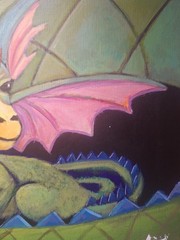 Baby Dragon 9×12 Canvas Paper