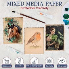 Crafters Dream: Vintage Deckle Edge Blank Paper – 50 Sheets