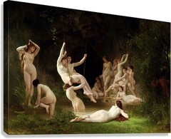 The Nymphaeum Painting by William-Adolpe Bouguereau Reproduction