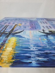 Leonid Afremov’s „Misty Venice“ 20″x 20″ Original Oil on Canvas Dated 2005 COA