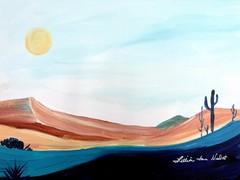 12″x16″ Natural Desert Landscape Abstract Design Home Art