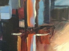 Millie Gift Smith Original 24″x20″ Abstract Acrylic Canvas Cross