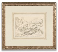 Thomas Hart Benton (1889-1975) Original Graphite Study Nature Scene w Toadstools