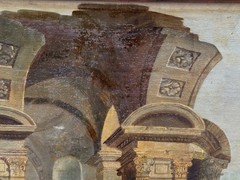 Antique Neoclassical 18th Century Landscape Oil Painting by Huberto Robert (x2)