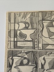 Mid Century Painting Study Drawing Still Life Cubist Cubism Modernism Jo Cain