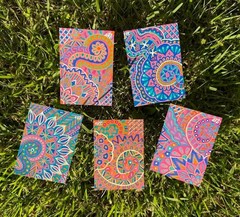 ACEO Original Psychedelic Whimsical Design, 3.5” x 2.5″ by Lizzigns, 1 of 5