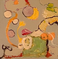 TRUTH A Small Original Abstract Painting By Judie Mulkey Signed COA