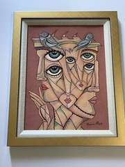 Ricardo Maya Original Painting Authentic Cuban Modernist Nicaragua Abstract 16″