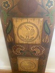 Late 18th Century Folk Art style Pennsylvania Dutch Painting in Wood Fraktur