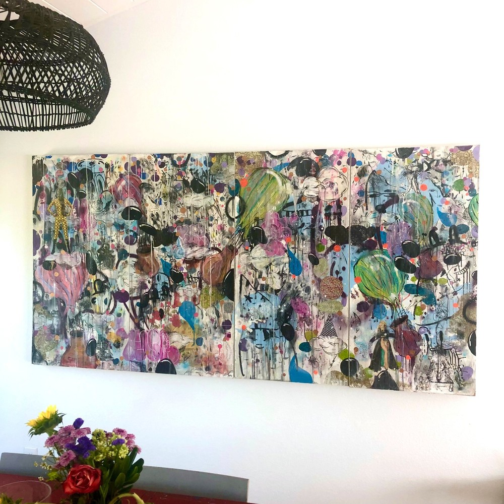 SFAUSTINA original painting, art, urban, modern, abstract, graffiti art ASTRO