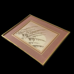 Vintage Framed Still Life Art 20×16 Original Signed by the Artist Mauve Gold