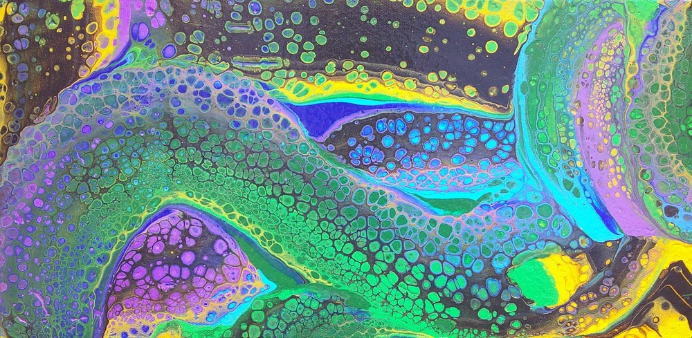 „Bubbles In The Moonlight“ 8inx16in Original Acrylic by Douglas Williams.