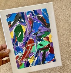 Oil Palette Knife Painting Abstract Art 8in x 10in Signed by Artist No. 2 Canvas