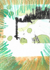 ACEO ATC CARD „Confetti 121“ REASOR Original Abstract Painting 2.5×3.5