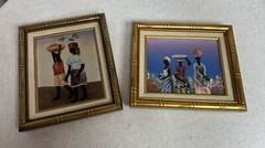 Personal Preference Art Signed Oil Fabric African Painting Texture Framed Canvas