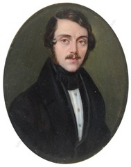 Wenzel Kraus (1791-1849) „Male portrait“, fine miniature, ca. 1840