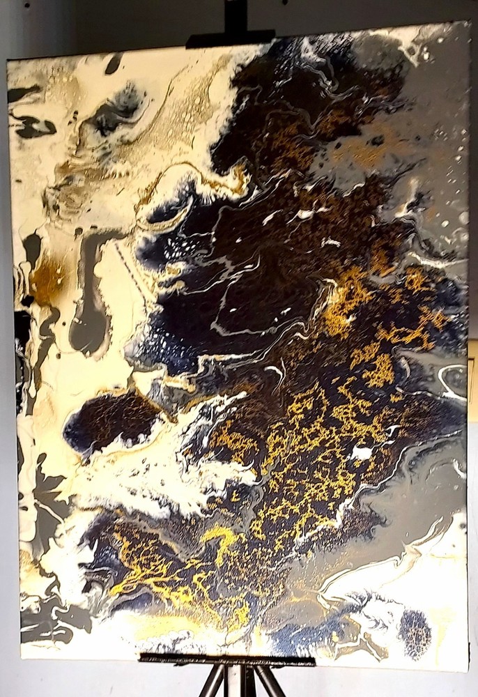 „Authority“ by H Mikel Feilen – Mixed Media Abstract Art
