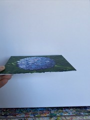 Hydrangea,blue,flowers,bouquet Acrylic paintings on canvas original 5/7
