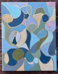 Original Painting Abstract 8 x 10 Canvas Colorful Acrylic Modern Art Jimarieart