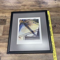 1981 Industrial Architecture Design Watercolor Painting Original Framed Signed