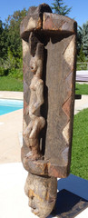 Idoma statue on board 78 cm Nigeria African Art