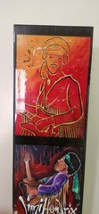 Original Signed Reggie Ford Art Jimi Hendrix Panel Epoxy on Wood 24×6″