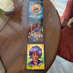 Signed Reggie Ford Painting on Epoxy Board Jimi Hendrix