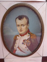 Napoleon Bonaparte, beautiful, very old miniature, magnifying glass painting, 15cm x 12.3cm