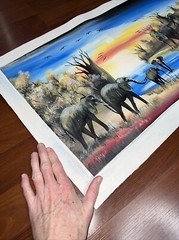 AUTHENTIC African Elephant Painting (NOT a Print) Original African Art UNFRAMED
