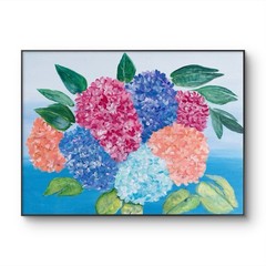 Original Large Hydrangeas Art Painting Impressionism Living Room Decor 18×24