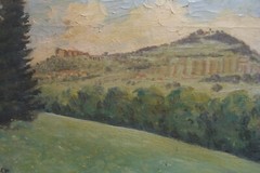 Albert Stagura *1866 -1947 Oil Painting Signed Vineyard Study Frame Antique Oil