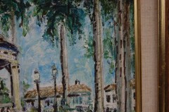 Original Hecto Vidal Oil Painting Glorieta Parque Guanajay Pinar Rio, Cuba 14×11