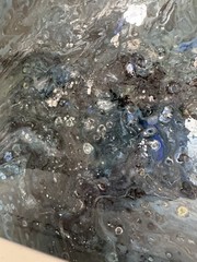 Vibrant Abstract Acrylic Pour Painting – Modern Wall Art – Resin Coated