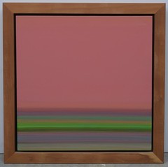 TIM CURRAN, pair of oils on board, gallery labels CALIFORNIA ARTIST